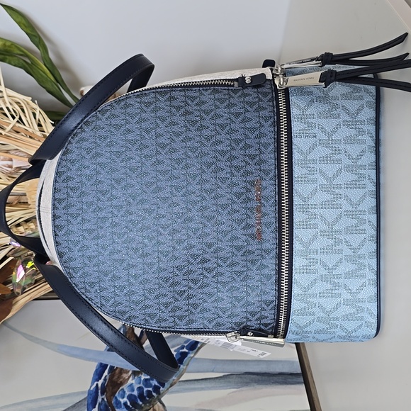 NWT🫦Michael Kors Rhea Zip Medium Color-block Logo Backpack  One Size - Picture 11 of 17